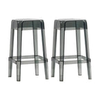 Vibrant Colors Acrylic No Backrest Stackable High bar Stool