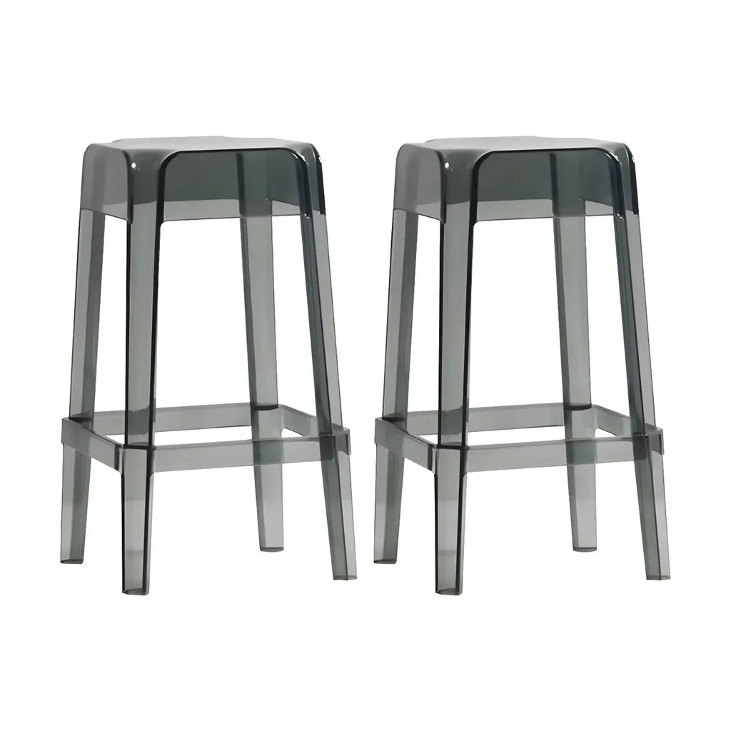 Vibrant Colors Acrylic No Backrest Stackable High bar Stool