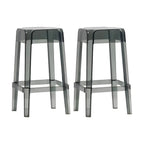 Vibrant Colors Acrylic No Backrest Stackable High bar Stool