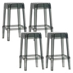 Vibrant Colors Acrylic No Backrest Stackable High bar Stool