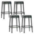 Vibrant Colors Acrylic No Backrest Stackable High bar Stool