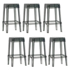 Vibrant Colors Acrylic No Backrest Stackable High bar Stool