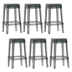 Vibrant Colors Acrylic No Backrest Stackable High bar Stool