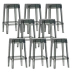 Vibrant Colors Acrylic No Backrest Stackable High bar Stool