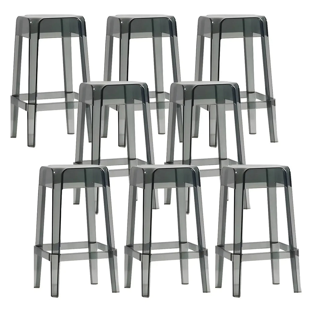 Vibrant Colors Acrylic No Backrest Stackable High bar Stool