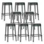 Vibrant Colors Acrylic No Backrest Stackable High bar Stool