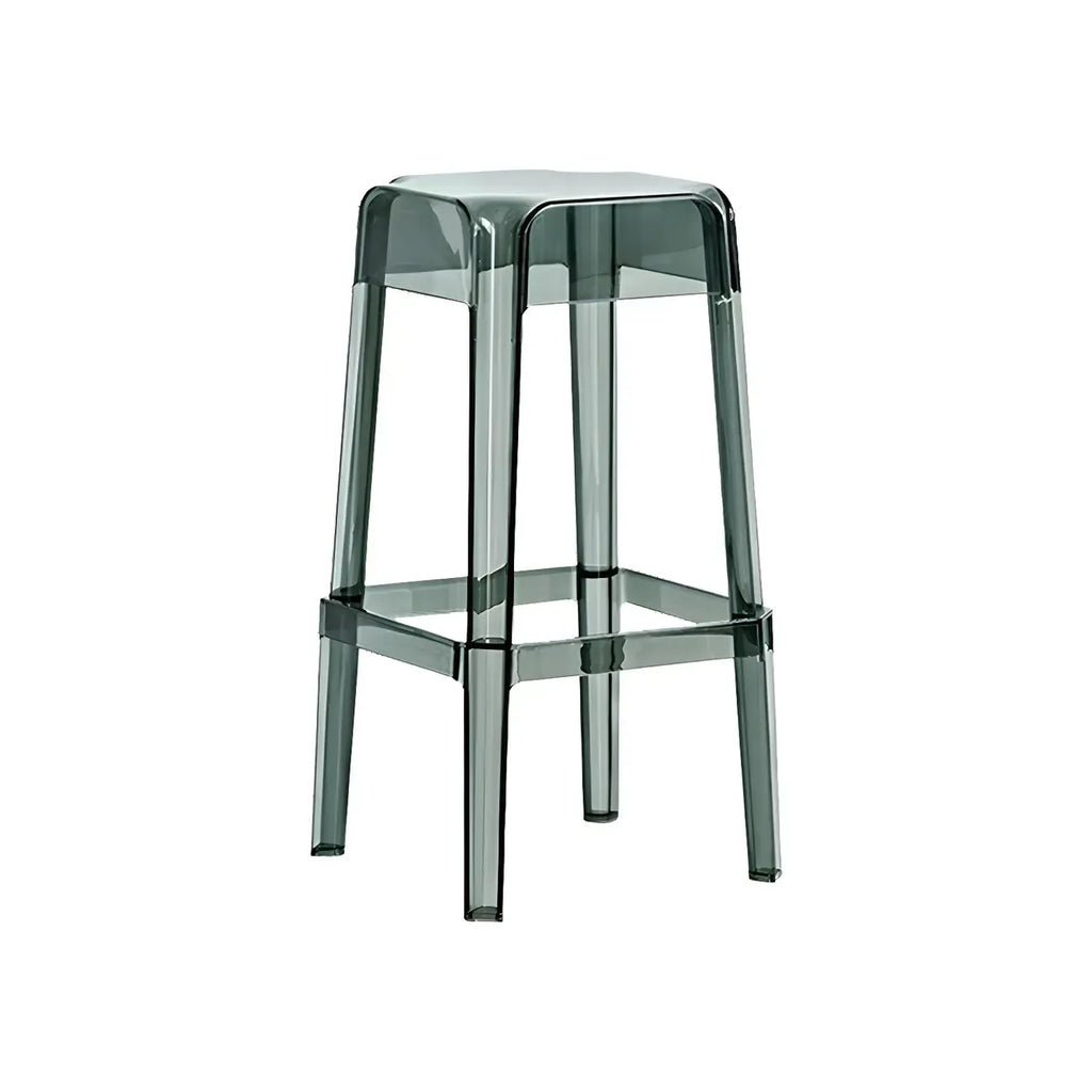 Vibrant Colors Acrylic No Backrest Stackable High bar Stool