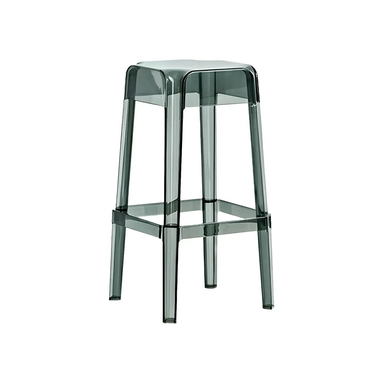 Vibrant Colors Acrylic No Backrest Stackable High bar Stool