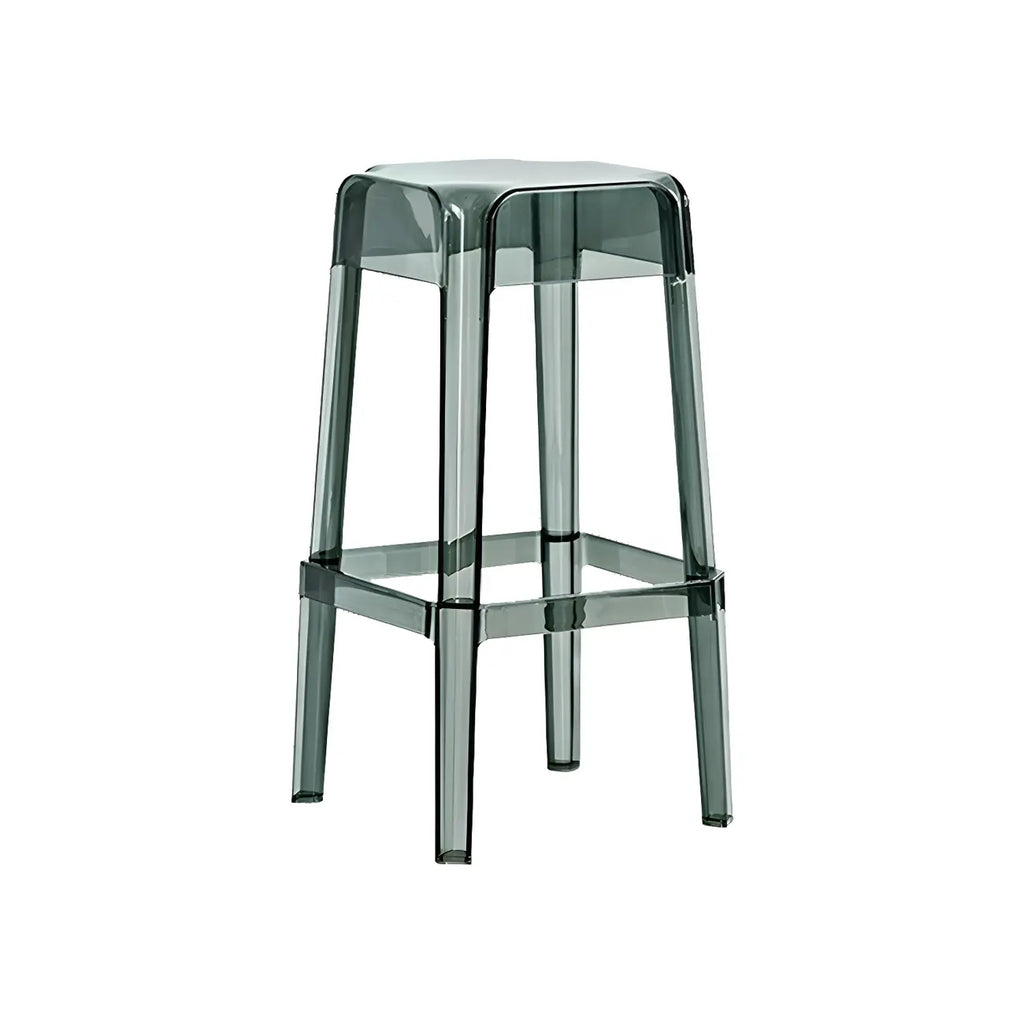 Vibrant Colors Acrylic No Backrest Stackable High bar Stool