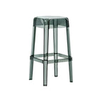Vibrant Colors Acrylic No Backrest Stackable High bar Stool