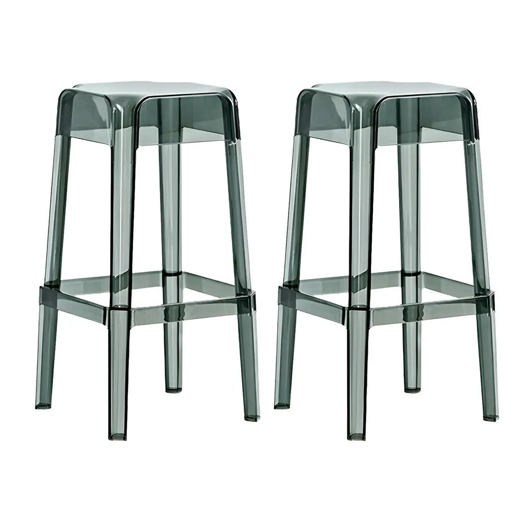 Vibrant Colors Acrylic No Backrest Stackable High bar Stool