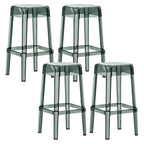 Vibrant Colors Acrylic No Backrest Stackable High bar Stool