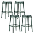 Vibrant Colors Acrylic No Backrest Stackable High bar Stool
