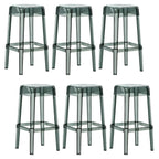 Vibrant Colors Acrylic No Backrest Stackable High bar Stool