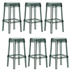 Vibrant Colors Acrylic No Backrest Stackable High bar Stool