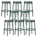 Vibrant Colors Acrylic No Backrest Stackable High bar Stool