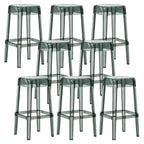 Vibrant Colors Acrylic No Backrest Stackable High bar Stool