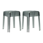 Vibrant Colors Acrylic No Backrest Stackable High bar Stool