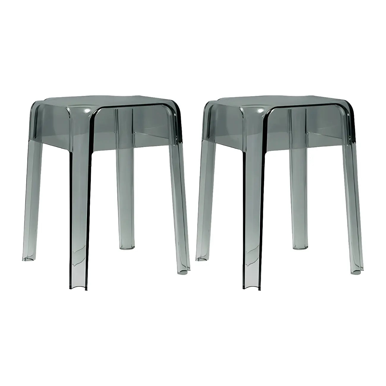 Vibrant Colors Acrylic No Backrest Stackable High bar Stool