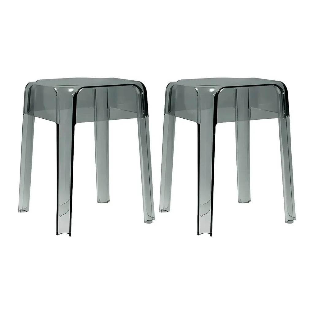 Vibrant Colors Acrylic No Backrest Stackable High bar Stool