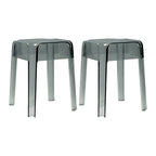 Vibrant Colors Acrylic No Backrest Stackable High bar Stool