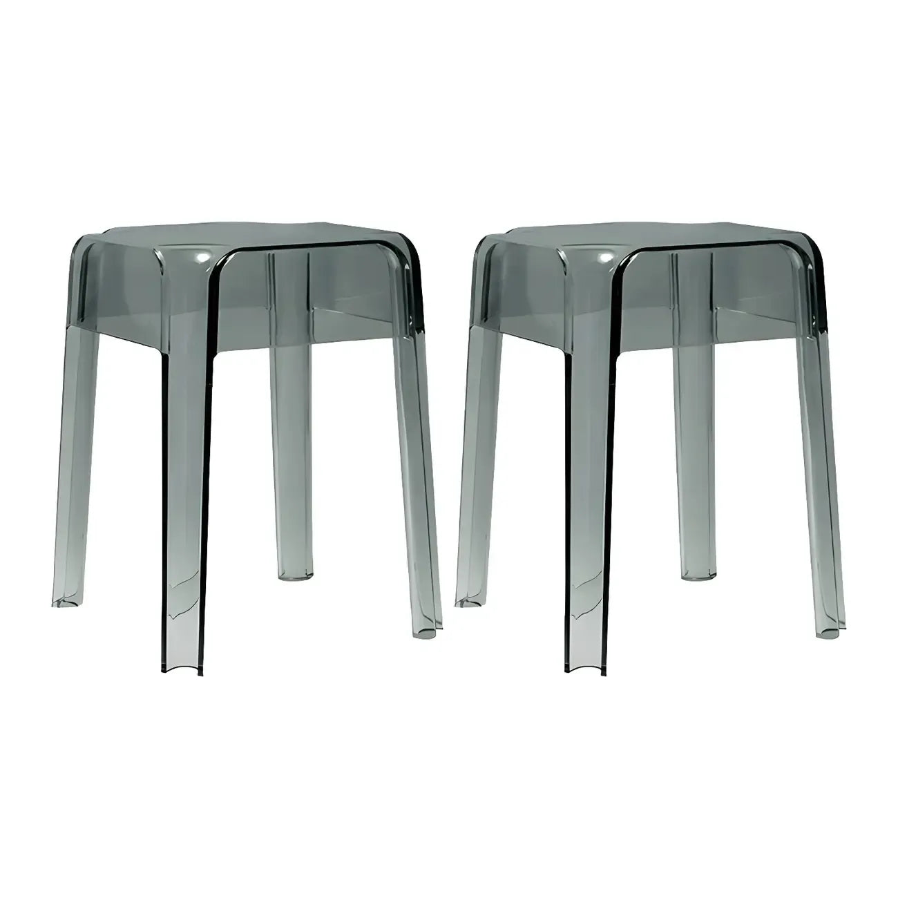 Vibrant Colors Acrylic No Backrest Stackable High bar Stool