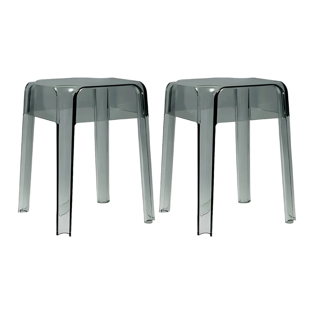 Vibrant Colors Acrylic No Backrest Stackable High bar Stool