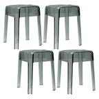 Vibrant Colors Acrylic No Backrest Stackable High bar Stool