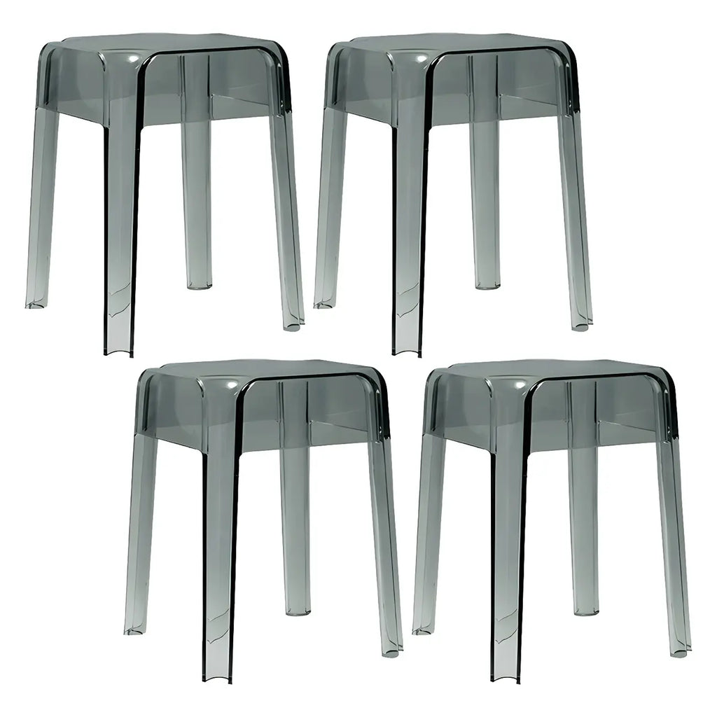Vibrant Colors Acrylic No Backrest Stackable High bar Stool