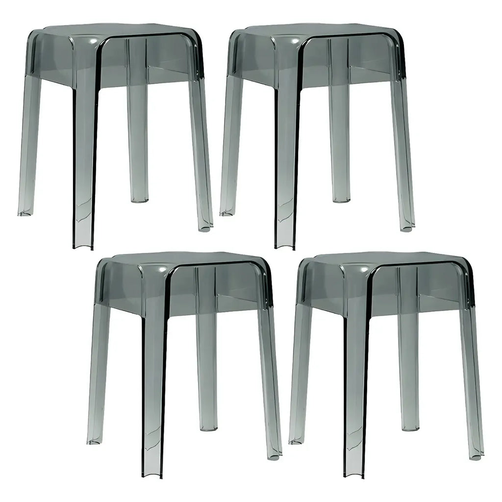 Vibrant Colors Acrylic No Backrest Stackable High bar Stool