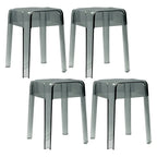 Vibrant Colors Acrylic No Backrest Stackable High bar Stool