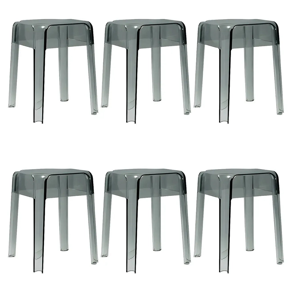 Vibrant Colors Acrylic No Backrest Stackable High bar Stool