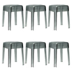 Vibrant Colors Acrylic No Backrest Stackable High bar Stool