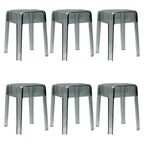 Vibrant Colors Acrylic No Backrest Stackable High bar Stool
