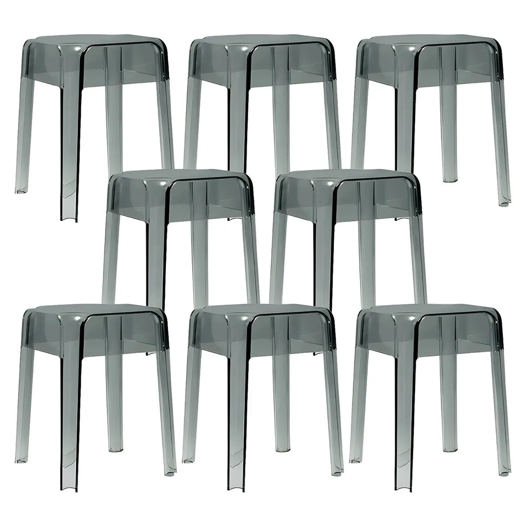 Vibrant Colors Acrylic No Backrest Stackable High bar Stool