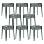 Vibrant Colors Acrylic No Backrest Stackable High bar Stool