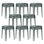 Vibrant Colors Acrylic No Backrest Stackable High bar Stool