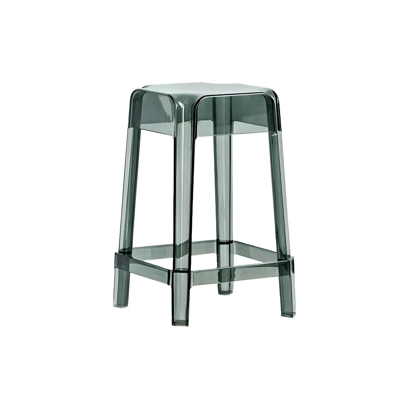 Vibrant Colors Acrylic No Backrest Stackable High bar Stool