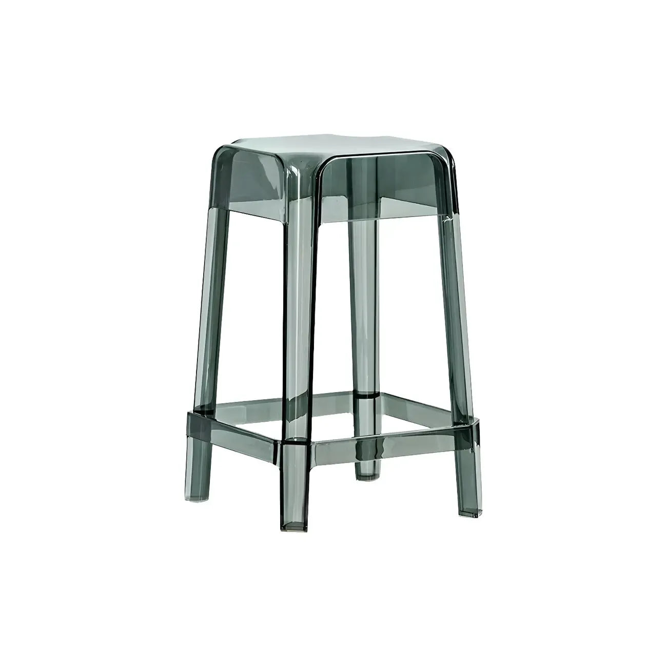 Vibrant Colors Acrylic No Backrest Stackable High bar Stool