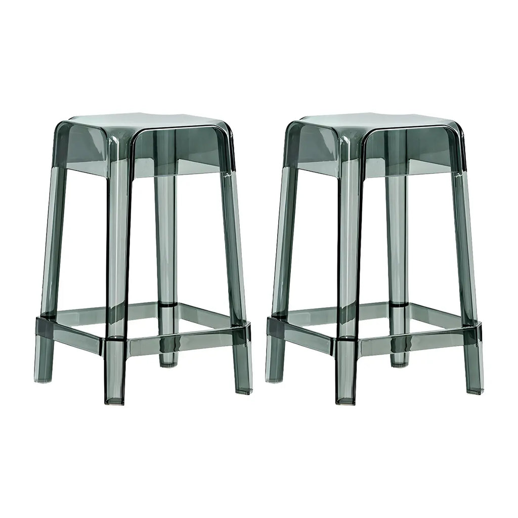 Vibrant Colors Acrylic No Backrest Stackable High bar Stool