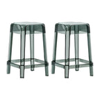 Vibrant Colors Acrylic No Backrest Stackable High bar Stool