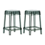 Vibrant Colors Acrylic No Backrest Stackable High bar Stool
