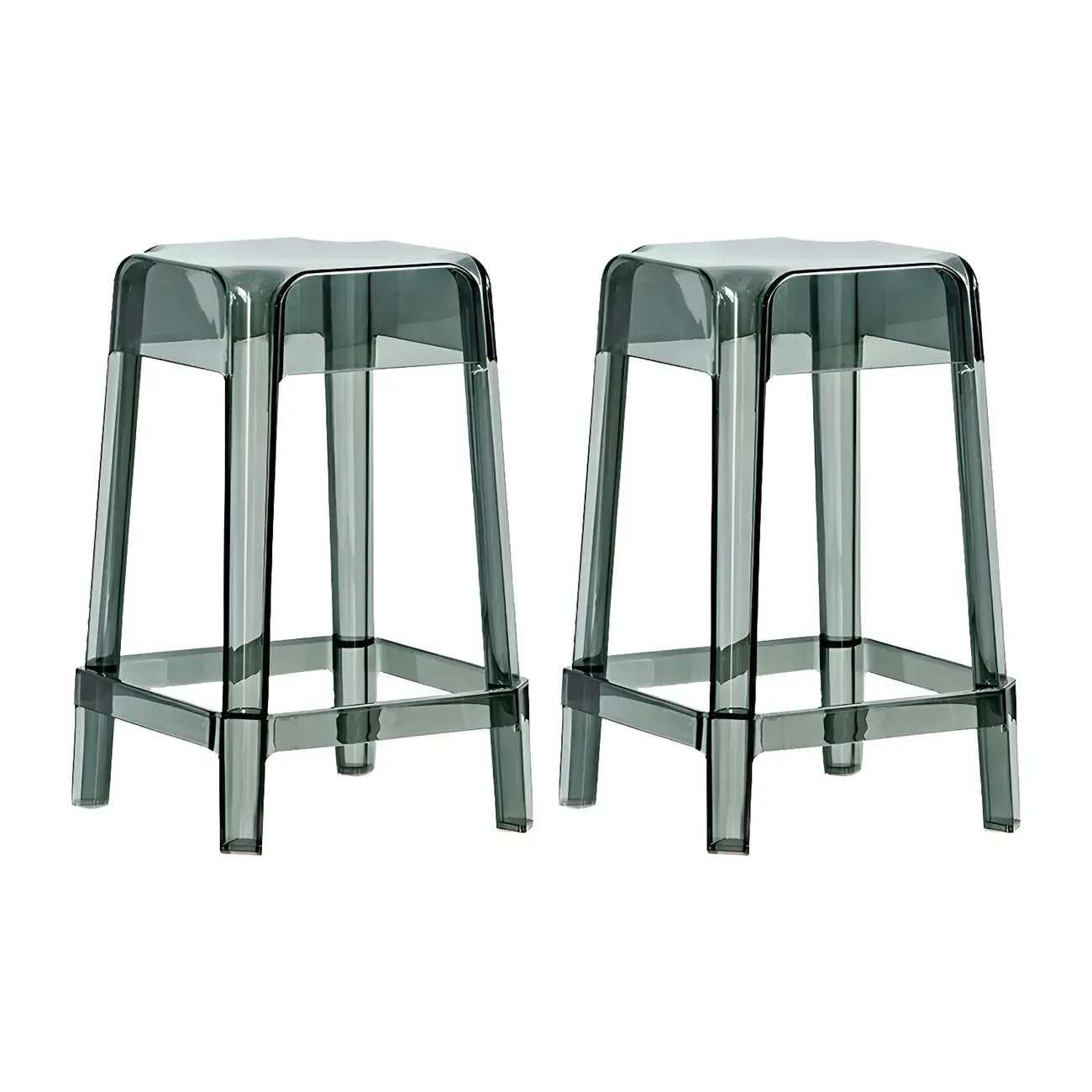 Vibrant Colors Acrylic No Backrest Stackable High bar Stool