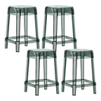 Vibrant Colors Acrylic No Backrest Stackable High bar Stool