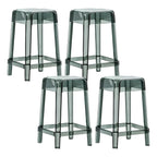 Vibrant Colors Acrylic No Backrest Stackable High bar Stool