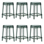 Vibrant Colors Acrylic No Backrest Stackable High bar Stool