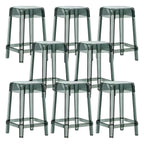 Vibrant Colors Acrylic No Backrest Stackable High bar Stool