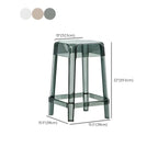 Vibrant Colors Acrylic No Backrest Stackable High bar Stool