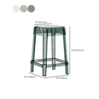 Vibrant Colors Acrylic No Backrest Stackable High bar Stool