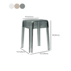 Vibrant Colors Acrylic No Backrest Stackable High bar Stool